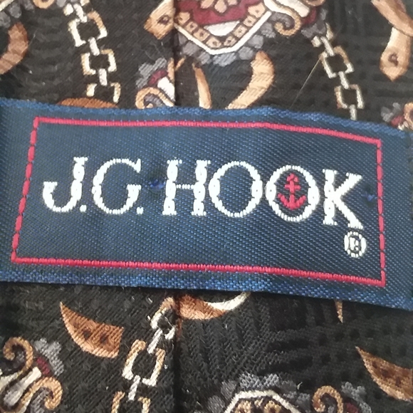 L184, J.G.HOOK, 100% Silk, 4" wide, Tie - Picture 3 of 4